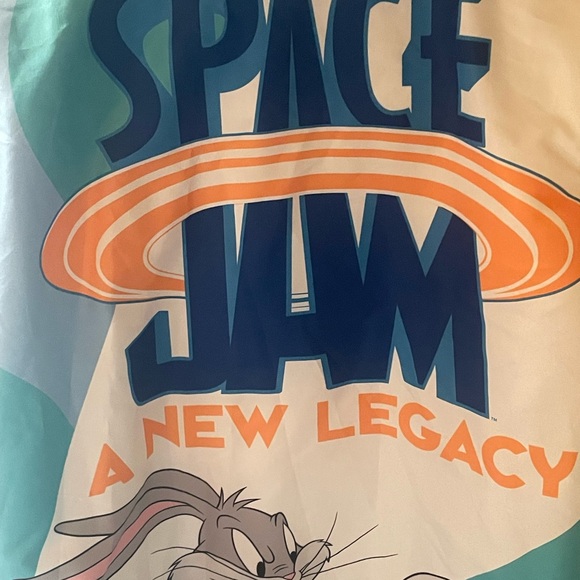 Members Only Windbreaker Jacket Space Jam Looney Tunes Size Medium Bugs Bunny - Picture 6 of 14